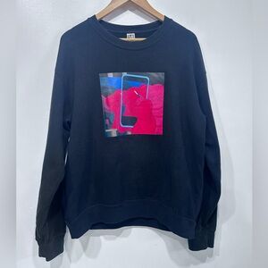 Uniqlo UT x KAWS Men’s Black Graphic Sweatshirt 100% Cotton Crewneck Size L
